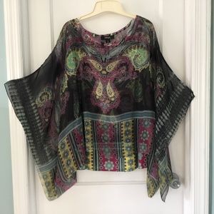Style & Co black paisley blouse, multicolor, size 2X, like new